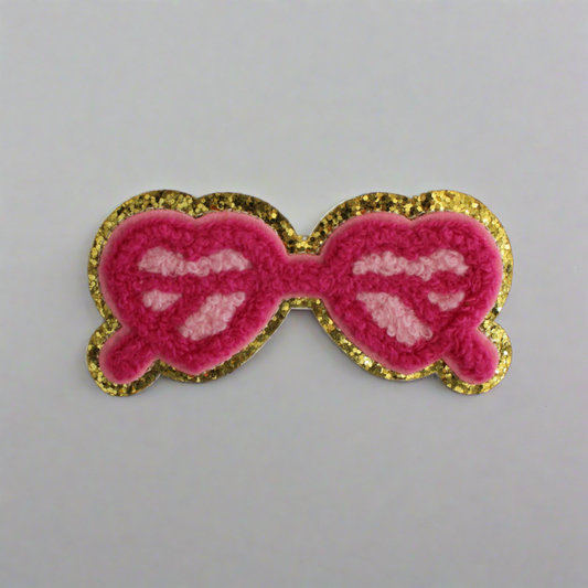 Pink Heart Glasses Patch