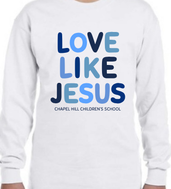 Adult "Love Like Jesus" Long Sleeve: Blue/White