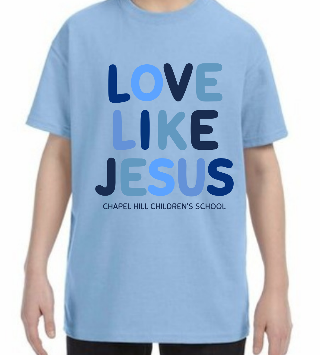 Kid "Love Like Jesus" T-Shirt: Blue