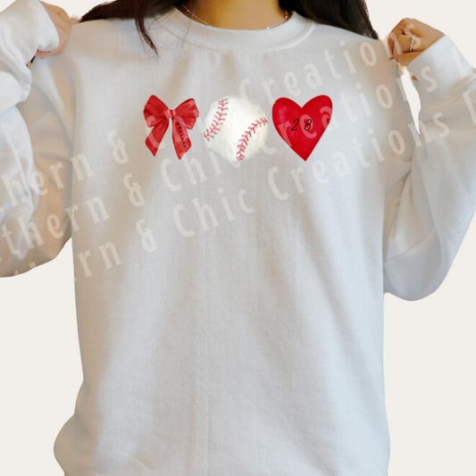 I <3 Baseball Crewneck